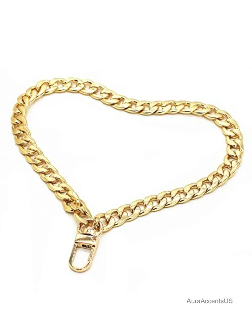 Gold Wrist Chain Strap for Purse Handbag Clutch Wallet, Iron Replacement Bag